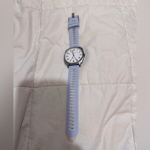 Elegant Analog watch with Soft Blue Strap